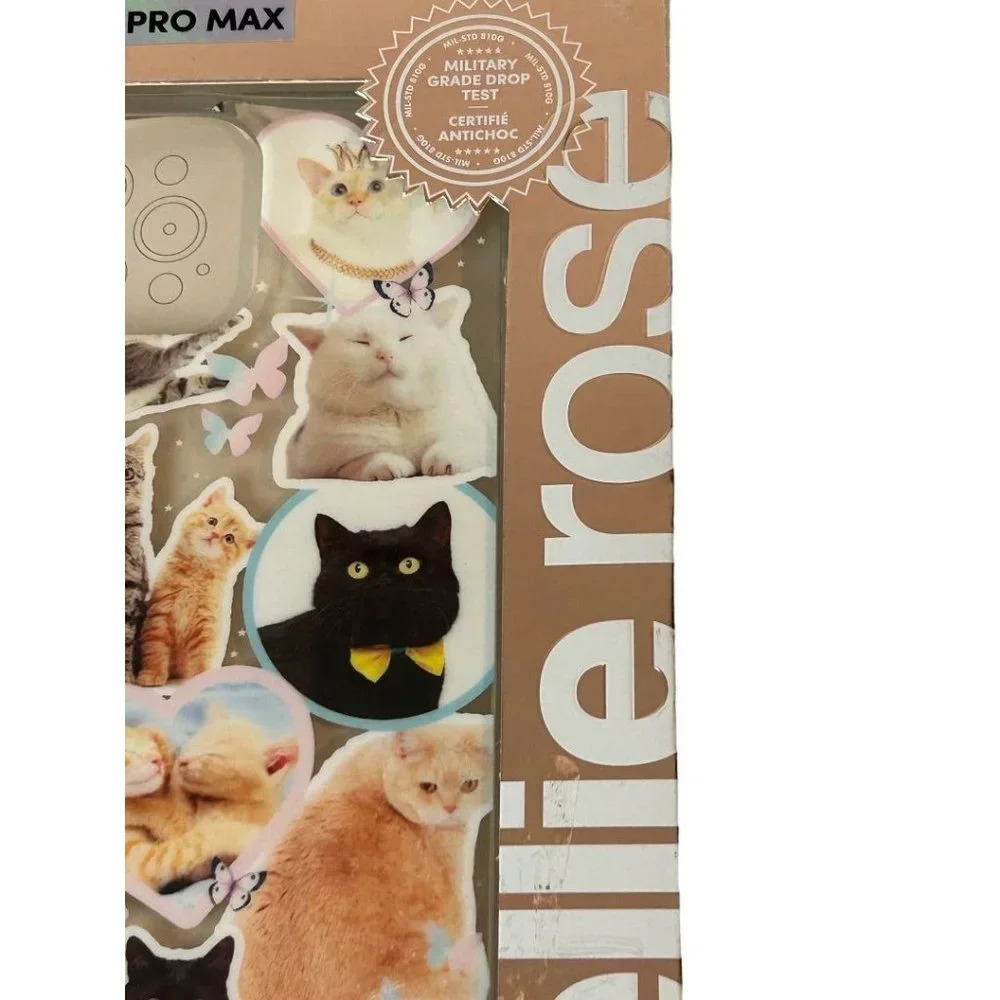 Ellie Rose Ultra Slim Cat Phone Case New iPhone 13 Pro Max Compatible 8ft Drop P